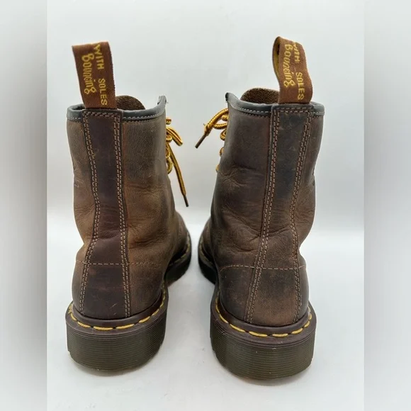 Dr. Martens Doc England MIE Rare 90's Vintage Crazy Horse 1460 Boots UK5 US7 Y2K - Picture 10 of 12